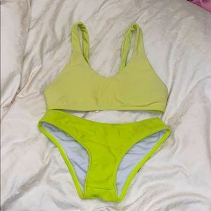 neon yellow bikini